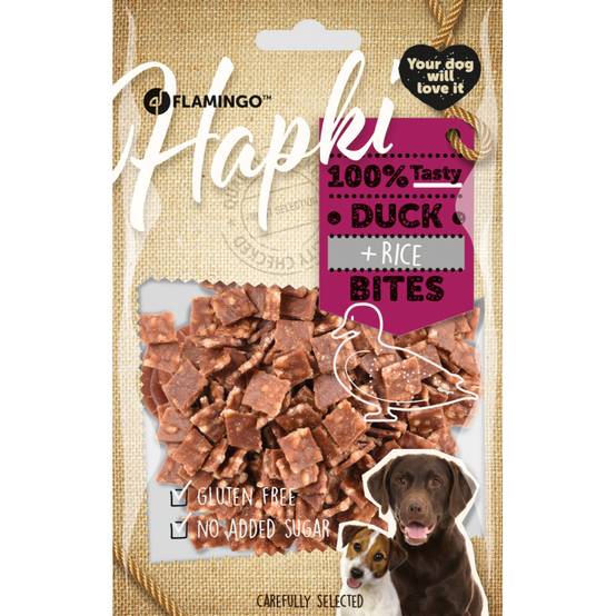 Friandise morceaux de canard Hapki pour chien 85 g sans gluten - Image 1