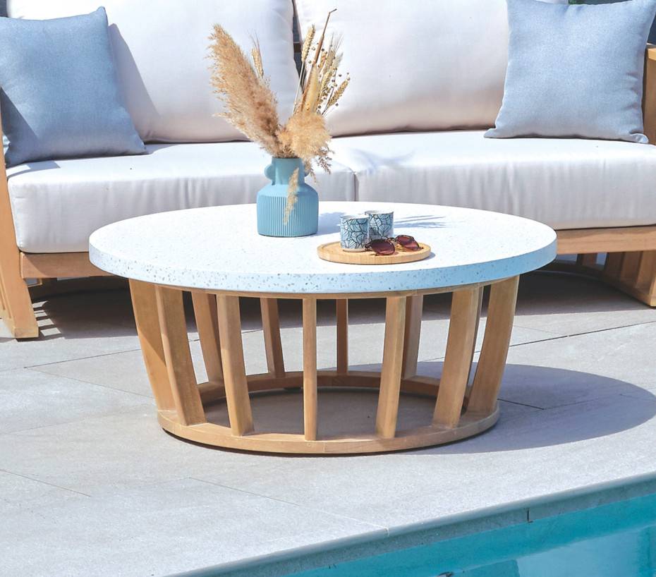 Ozalide - Salon de jardin en eucalyptus 5 places KUTA - Imagen 4