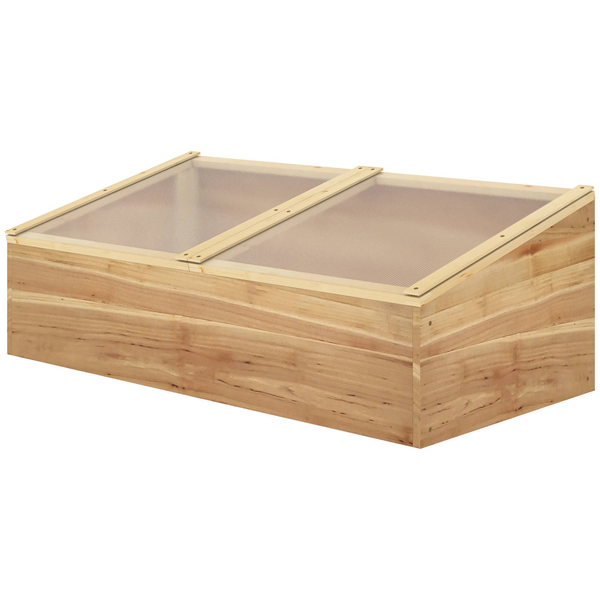 Maison Chic - Mini Serre de Jardin Serre pour semis 100x50x36cm Toit 2 pans ouvrables séparemment Panneaux de Polycarbonate Bois Sapin pré-huilé