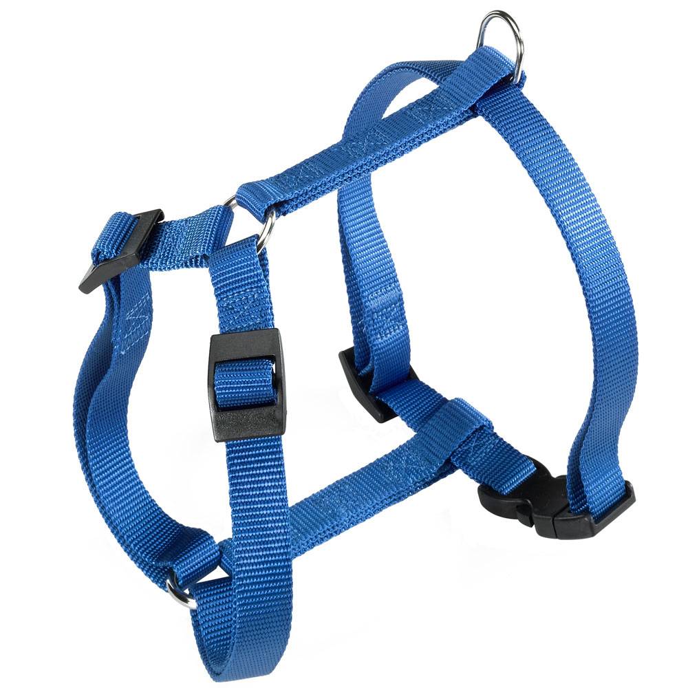 Ferplast - Ferplast Harnais Petit Chien CHAMPION S, Harnais pour Chat Ajustable en 3 Points, Facile à Porter, Poitrine 30-46 cm. Bleu - Imagen 1