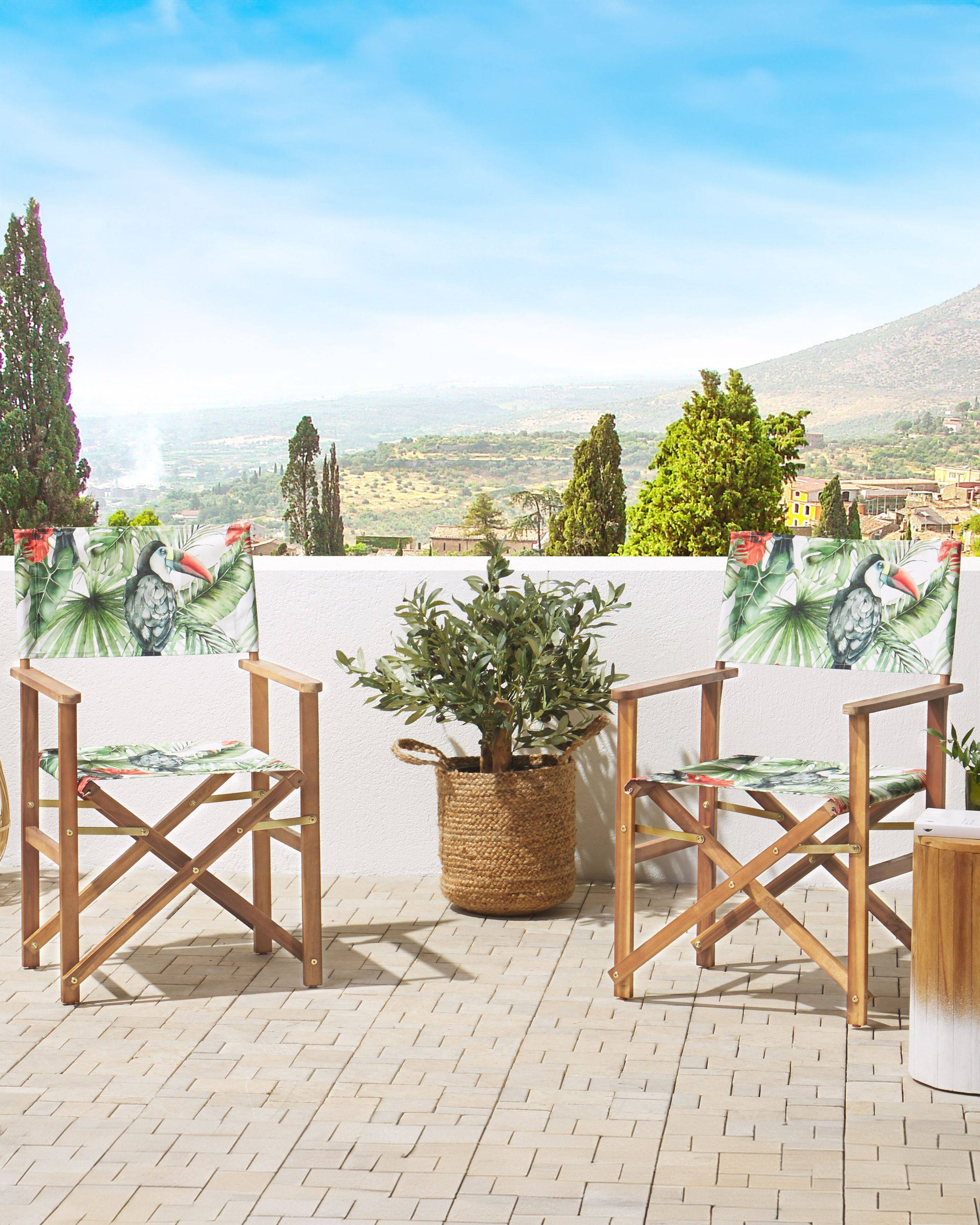 Beliani - Chaise de jardin Tissu Vert CINE - Beliani - Imagen 1