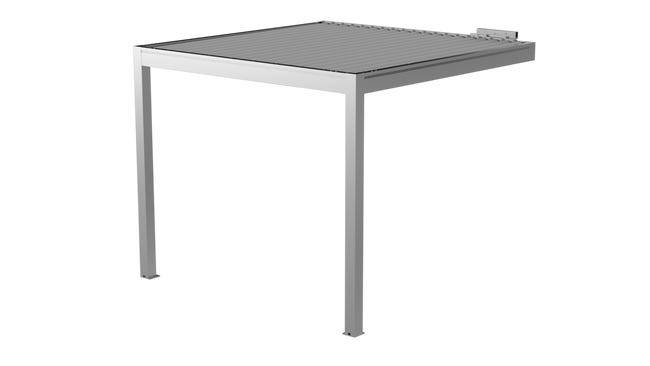 Pergola Bioclimatique Adossée Motorisée Aluminium 3x3 Blanc O ORIAL France - Image 4