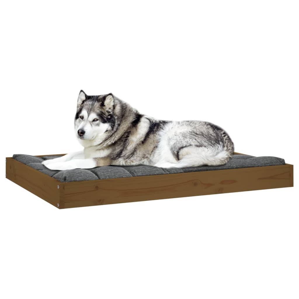 Vidaxl - Lit pour chien Marron miel 101,5x74x9 cm Bois de pin solide vidaXL 820869 - Imagen 4