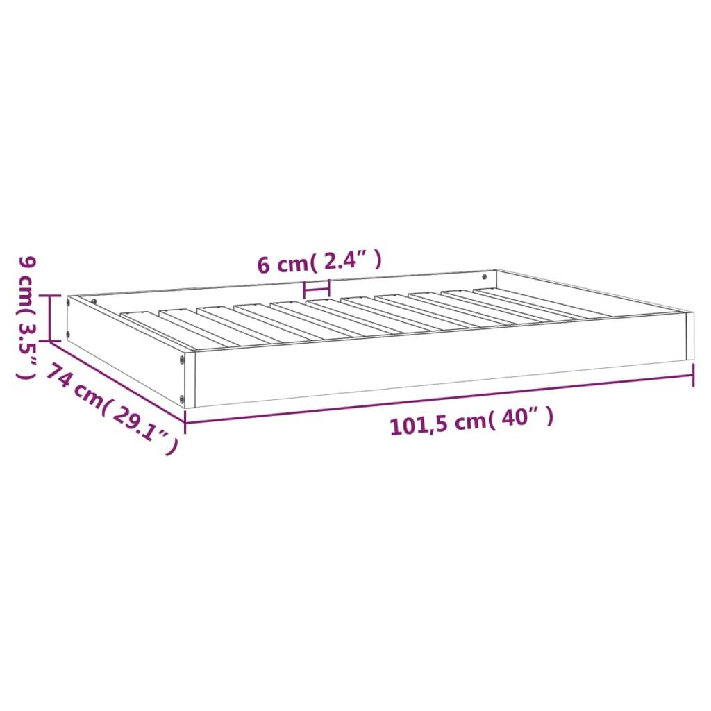 Vidaxl - Lit pour chien Marron miel 101,5x74x9 cm Bois de pin solide vidaXL 820869 - Imagen 1