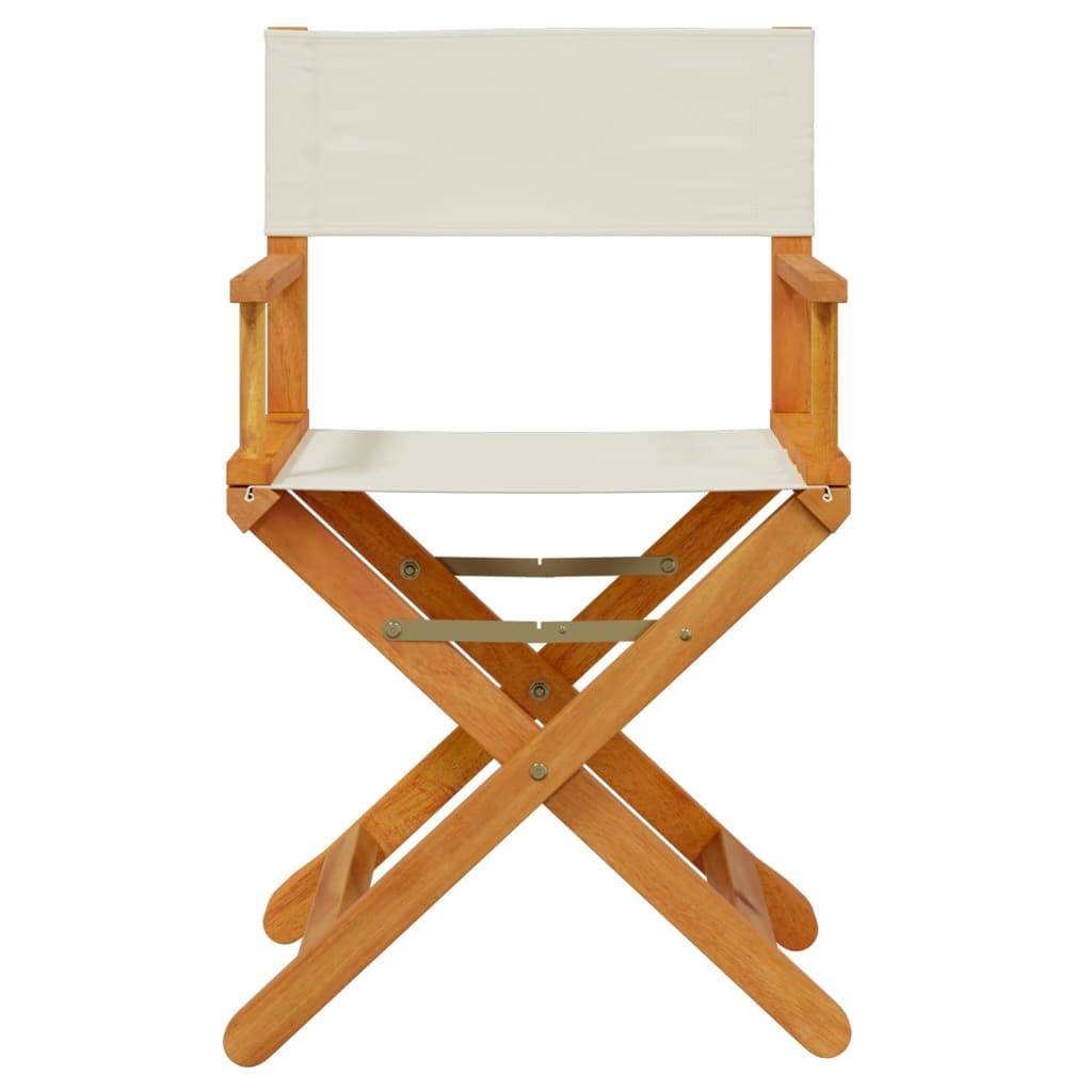 Lot de 2 Chaises de jardin pliables - Chaises d'extérieur - Chaise pliante de jardin blanc crème tissu-JU12471 - Image 4