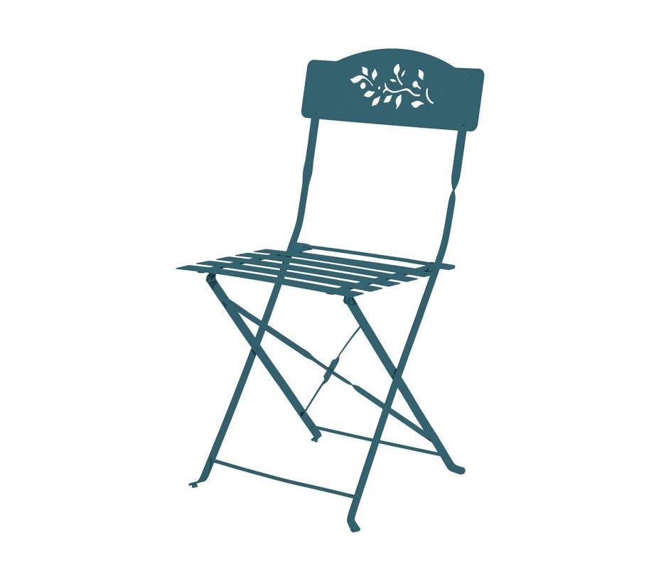 Ensemble table et chaises de jardin  4 places  Bleu Canard  VENONE - Imagen 3