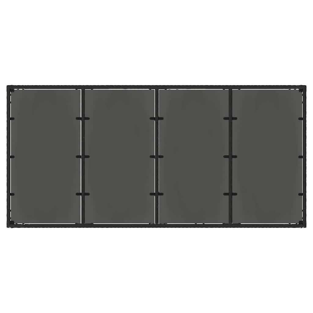 PANGIVO - Table de jardin résine tressée verre trempé noir 190 x 90 x 75 cm, Poids :27.8kg - PANGIVO - Image 7