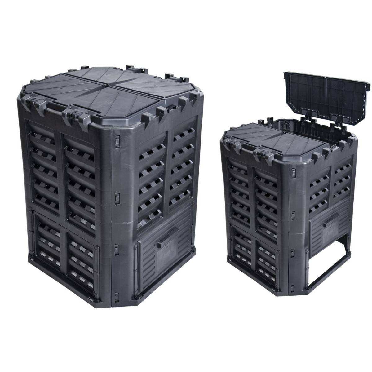 Composteur de jardin 360 Litres 69 x 69 x H84 cm KOMPOBOX BRIXO - Imagen 2