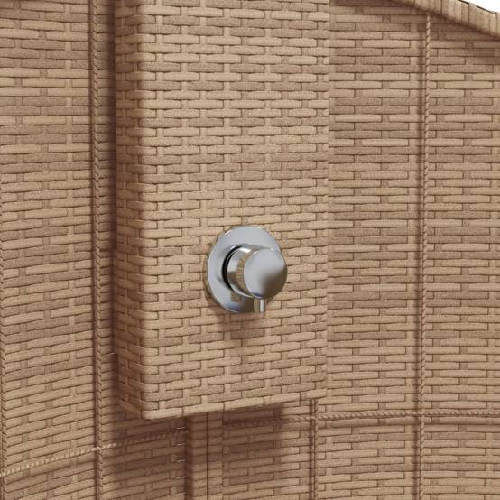 Douche d'exterieur Corinth Naturel 100 X 100 X 241,5 cm - P87211N - Image 8