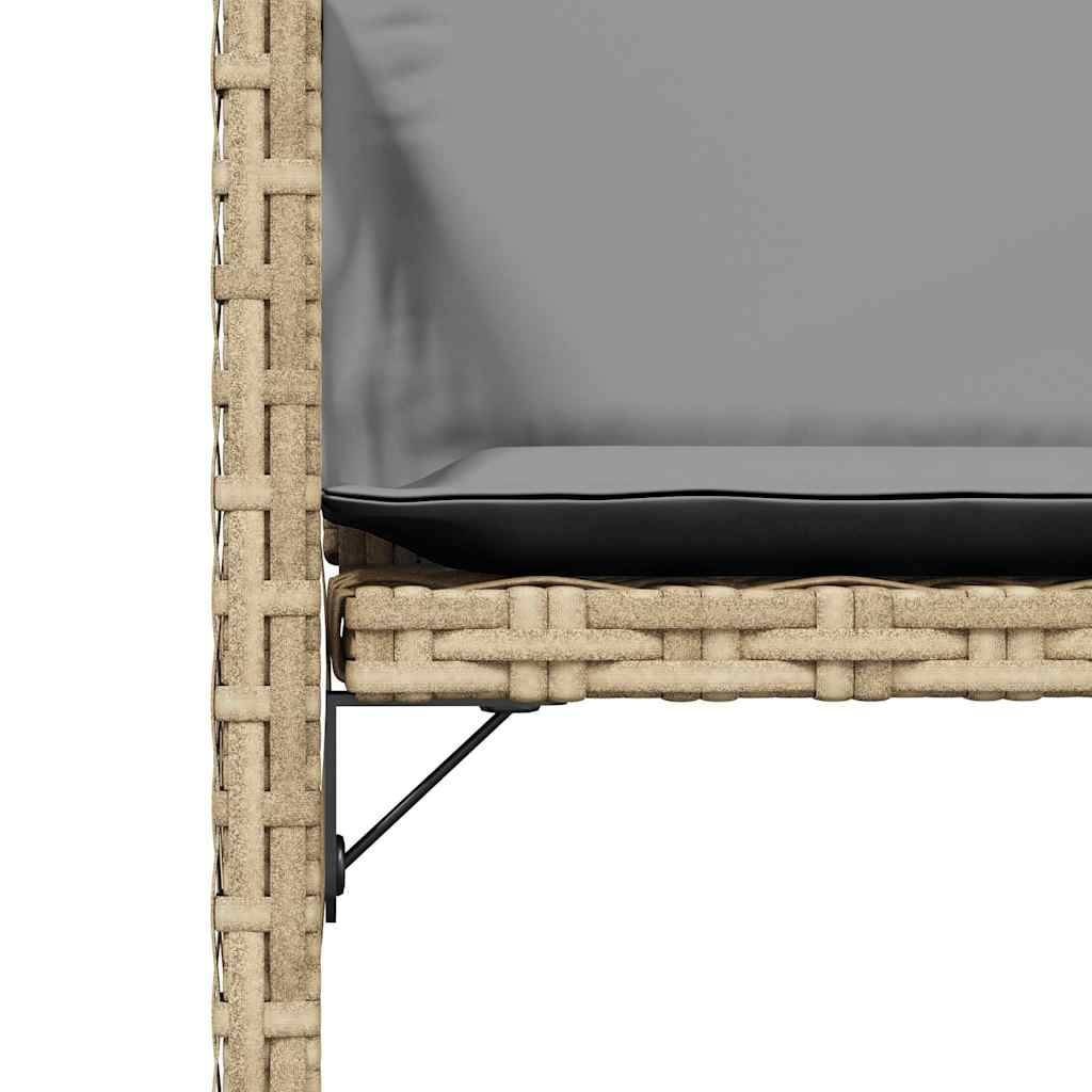 Chaises de jardin résine tressée beige avec coussins 50,5 x 54 x 79 cm, Poids :24.5kg - PANGIVO - Image 9