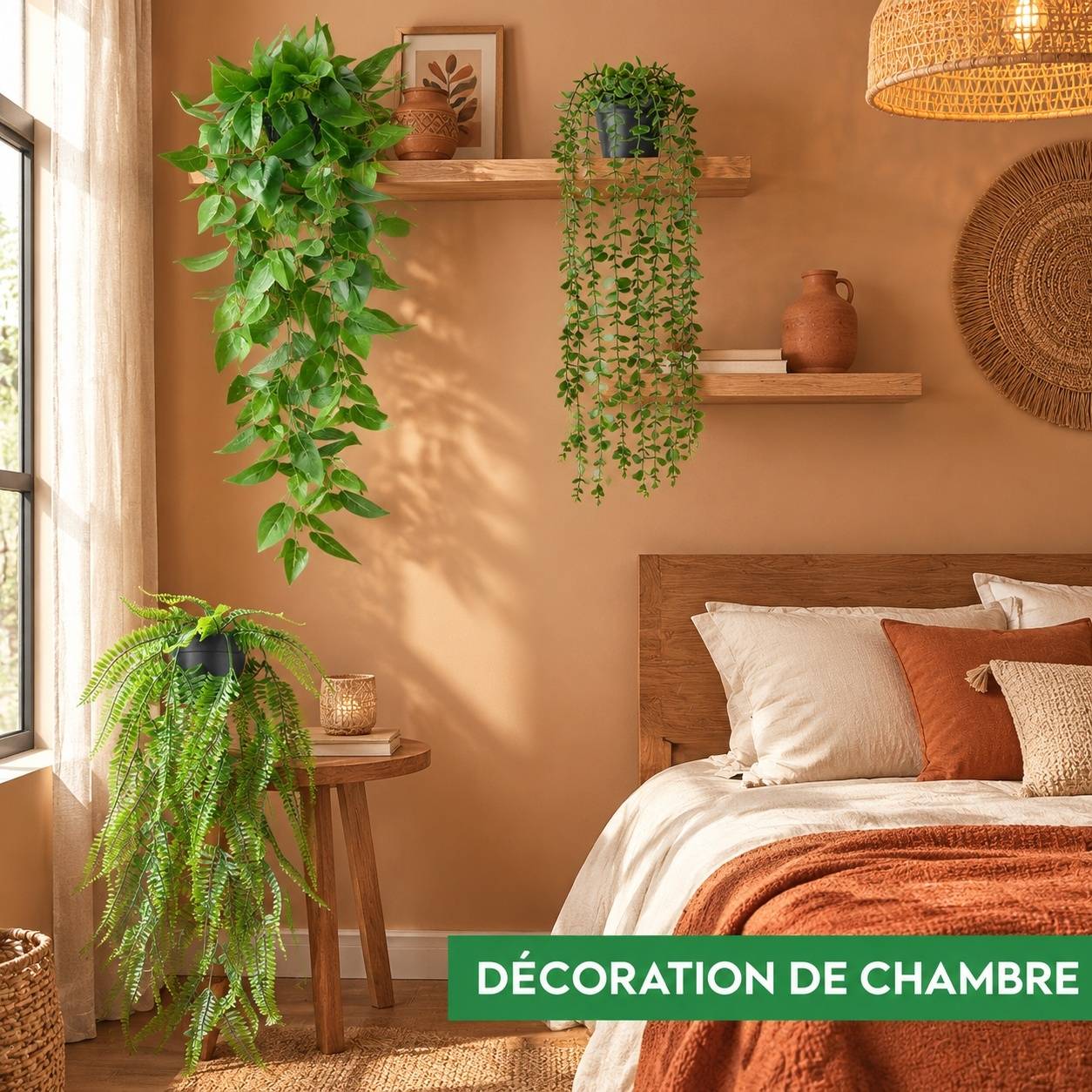 4 Pièces Plantes Artificielles Fausses Tombantes Pots Déco Intérieur Extérieur Sans Entretien - Image 2