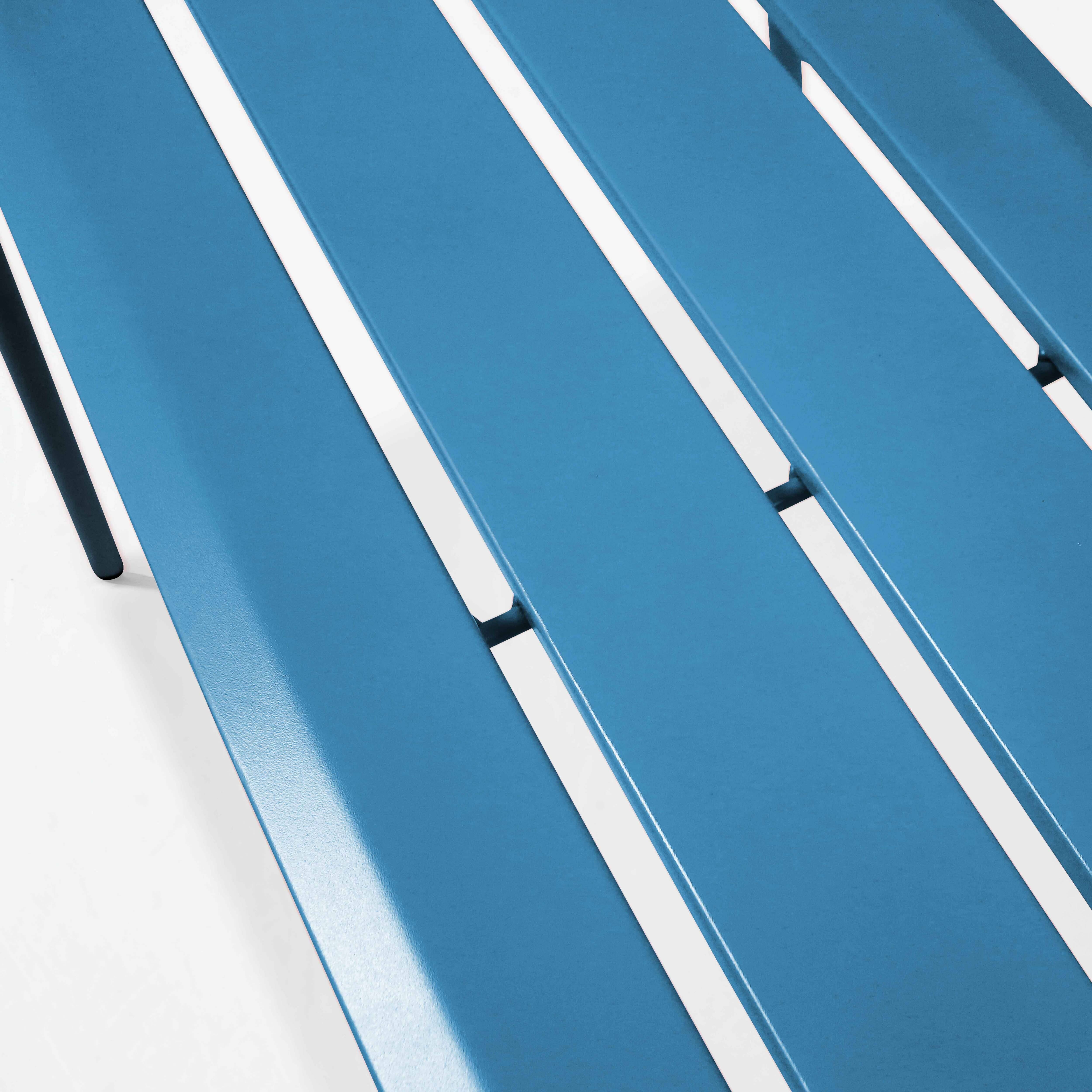 Oviala - Banc de jardin en acier bleu pacific Palavas - Oviala - Imagen 6