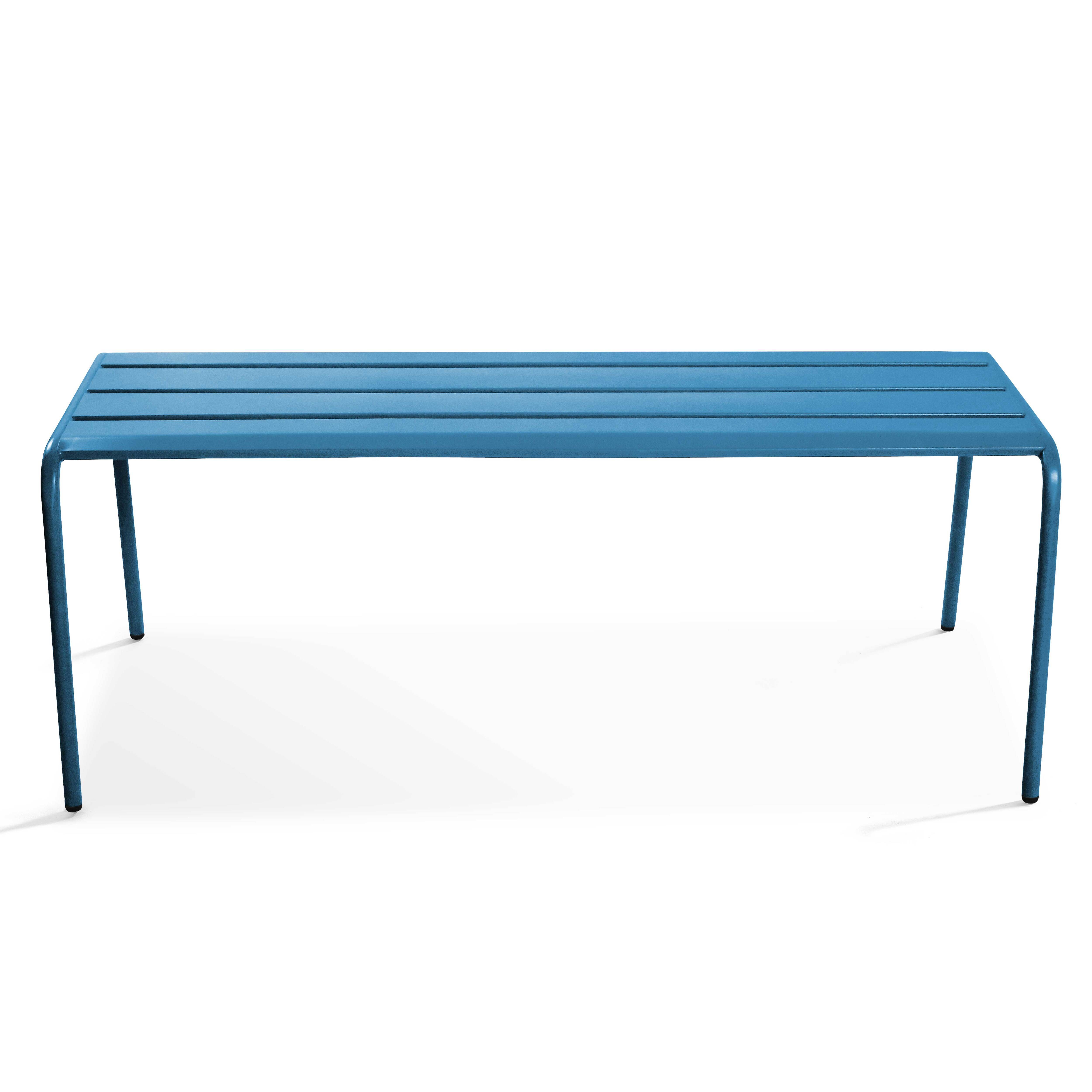 Oviala - Banc de jardin en acier bleu pacific Palavas - Oviala - Imagen 4