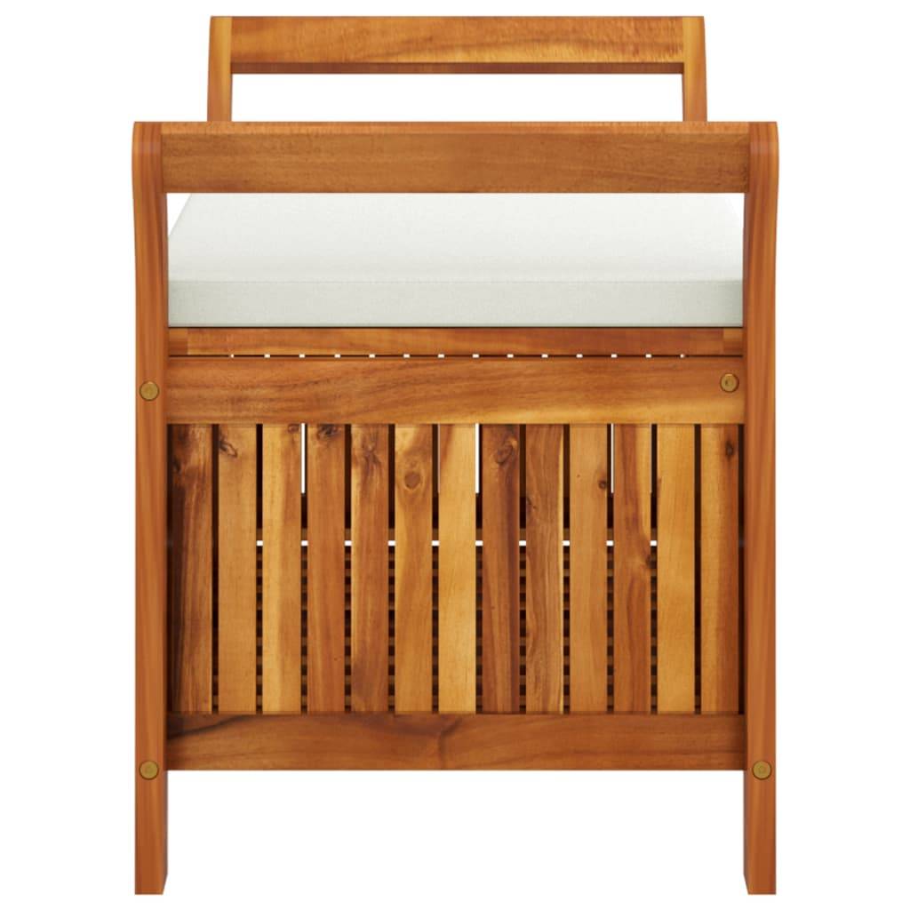 Helloshop26 - Banc de jardin meuble de patio d'extérieur terrasse de rangement de jardin avec coussin 91 cm bois d'acacia - Imagen 5