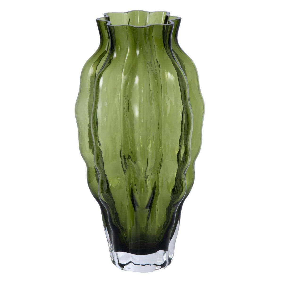 J-Line - Vase Design en Verre "Pod" 24cm Vert - Image 1