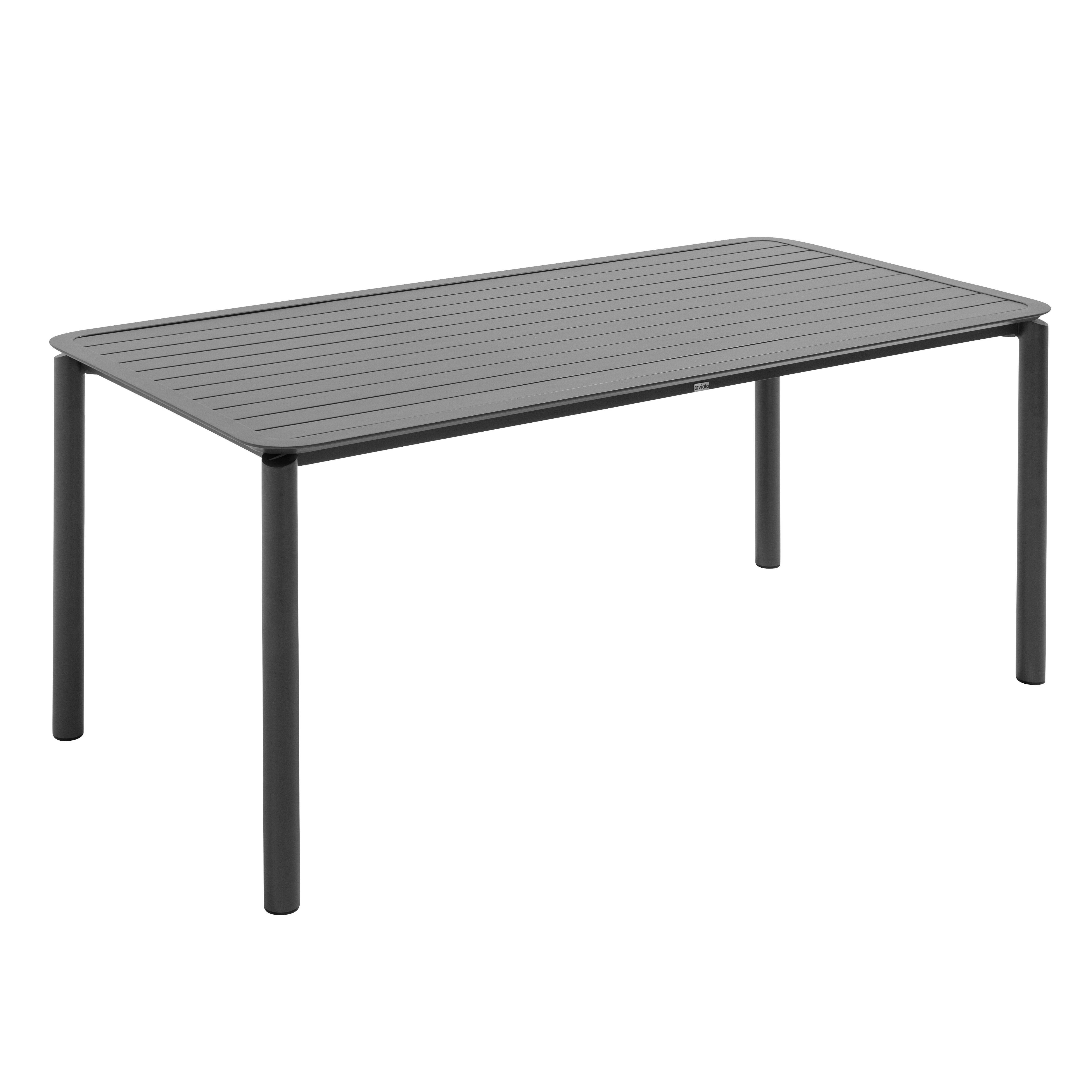 Oviala - Ensemble table de jardin et 8 chaises noir Almada - Oviala - Imagen 3