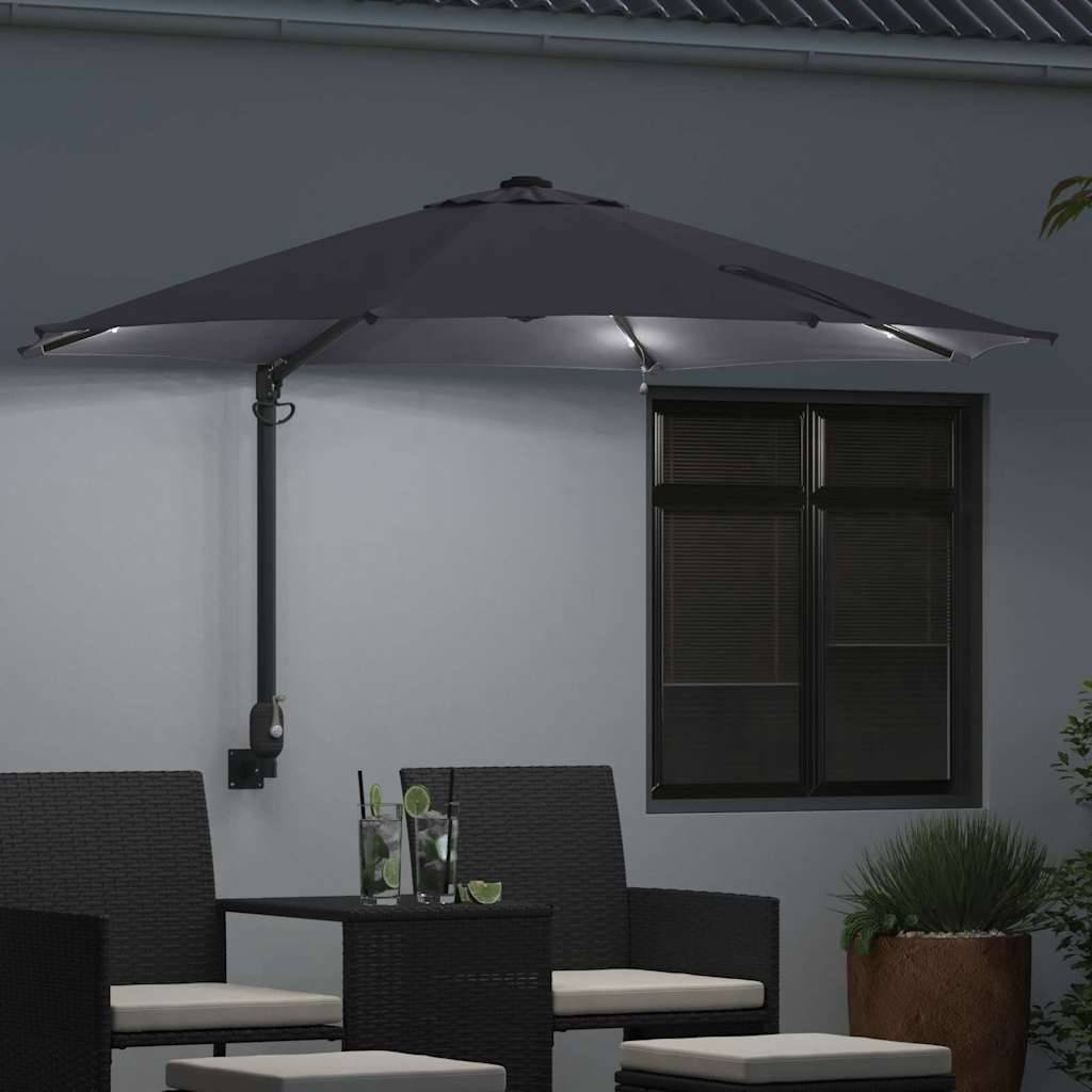 Parasol de jardin polyester acier anthracite 248 x 248 x 148 cm - PANGIVO - Image 3