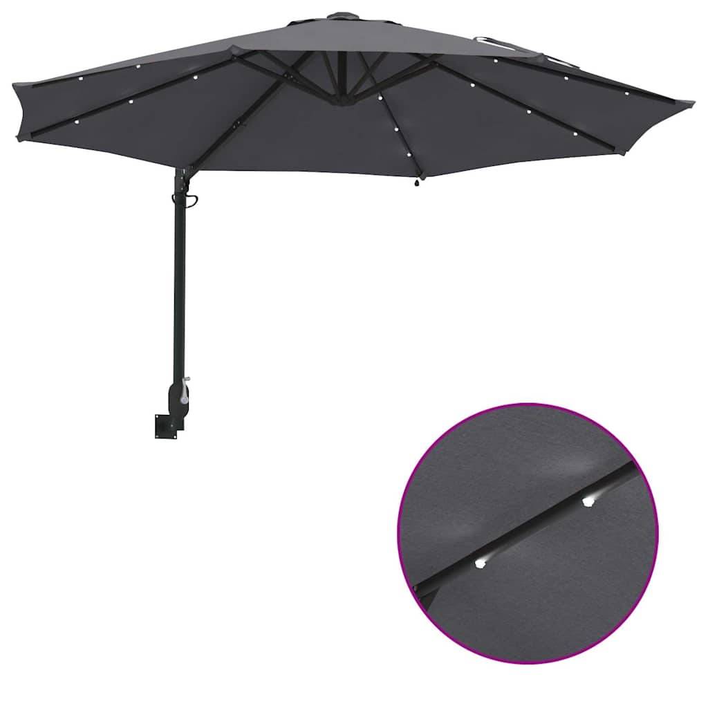 Parasol de jardin polyester acier anthracite 248 x 248 x 148 cm - PANGIVO - Image 8