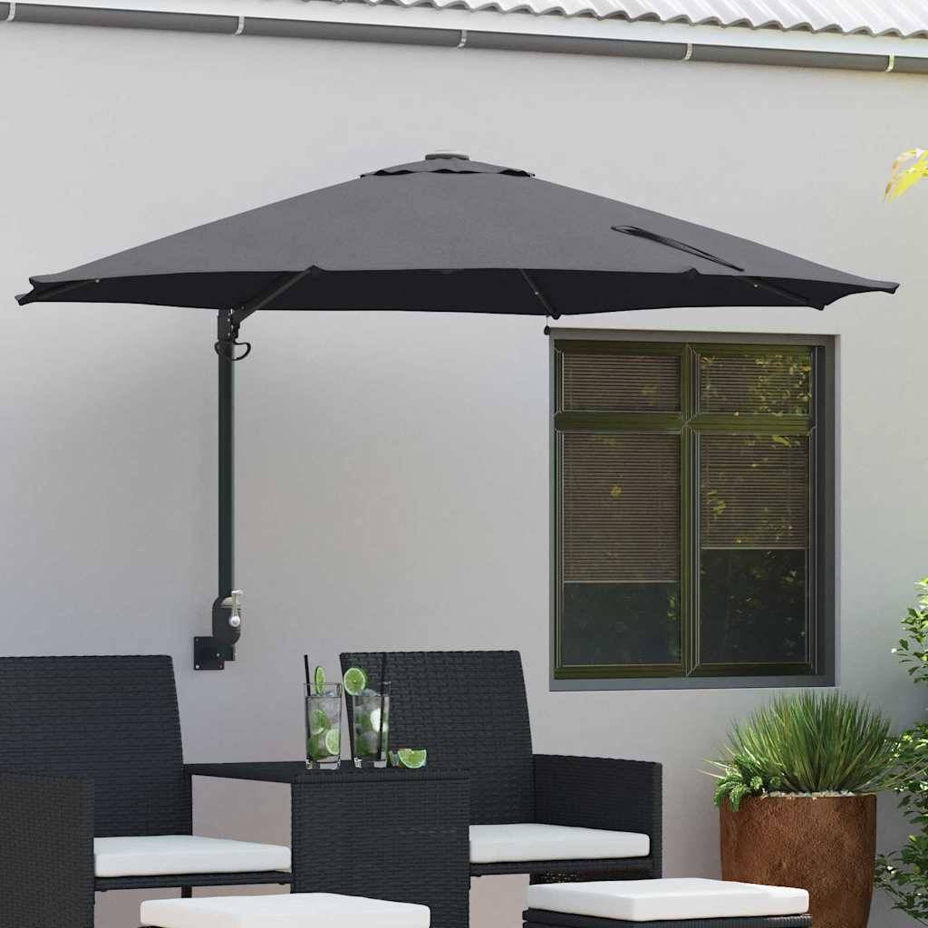 Parasol de jardin polyester acier anthracite 248 x 248 x 148 cm - PANGIVO - Image 1
