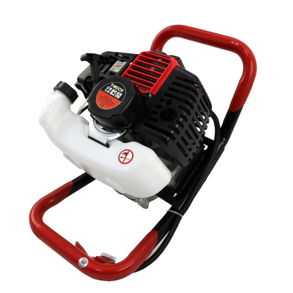 Monstershop - Tarière T-Mech 52cc, Bétonnière & Enfonce Poteaux 120mm  Moteur à 4 temps - Image 4