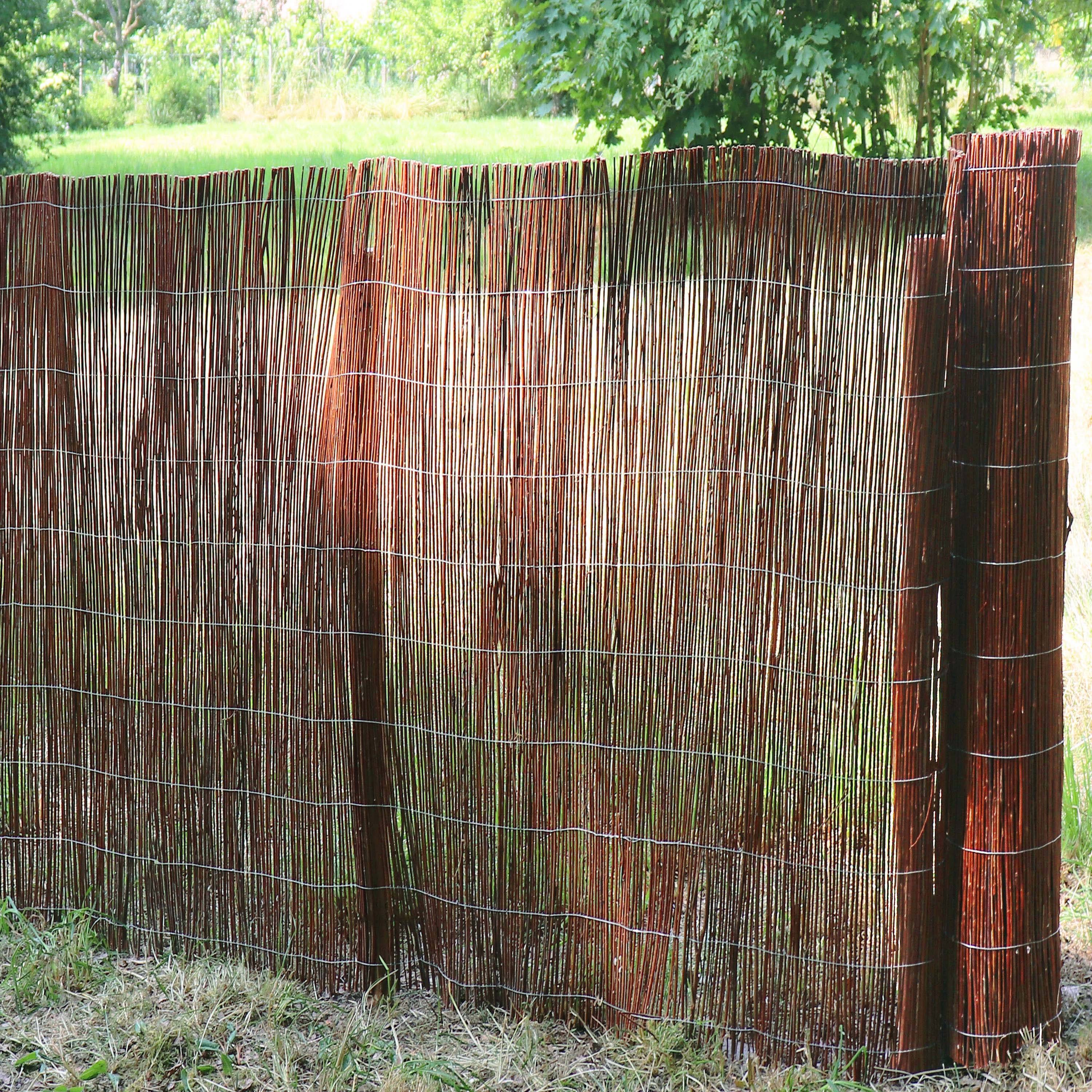 Clôture en osier Aquagart 30m x 90cm I Brise-vue en osier I Brise-vue naturel pour jardins, balcons et terrasses - Image 8