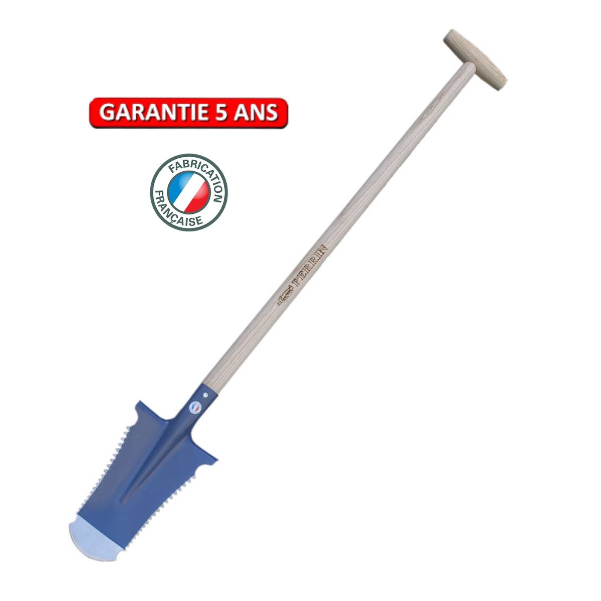 Outils Perrin - Bêche Caïman 29 cm – manche béquille – coupe racines