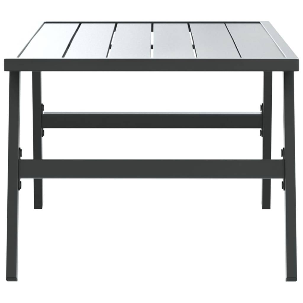 Maison Chic - Table d'extérieur - Table basse de jardin - Table de jardin noir 90x45x35 cm acier enduit de poudre - Image 4
