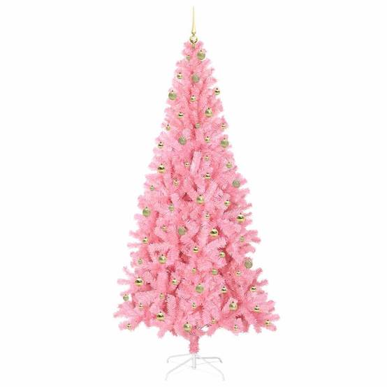 Vidaxl - Sapin de Noël Rose 240 cm PVC vidaXL 3396451 - Image 5