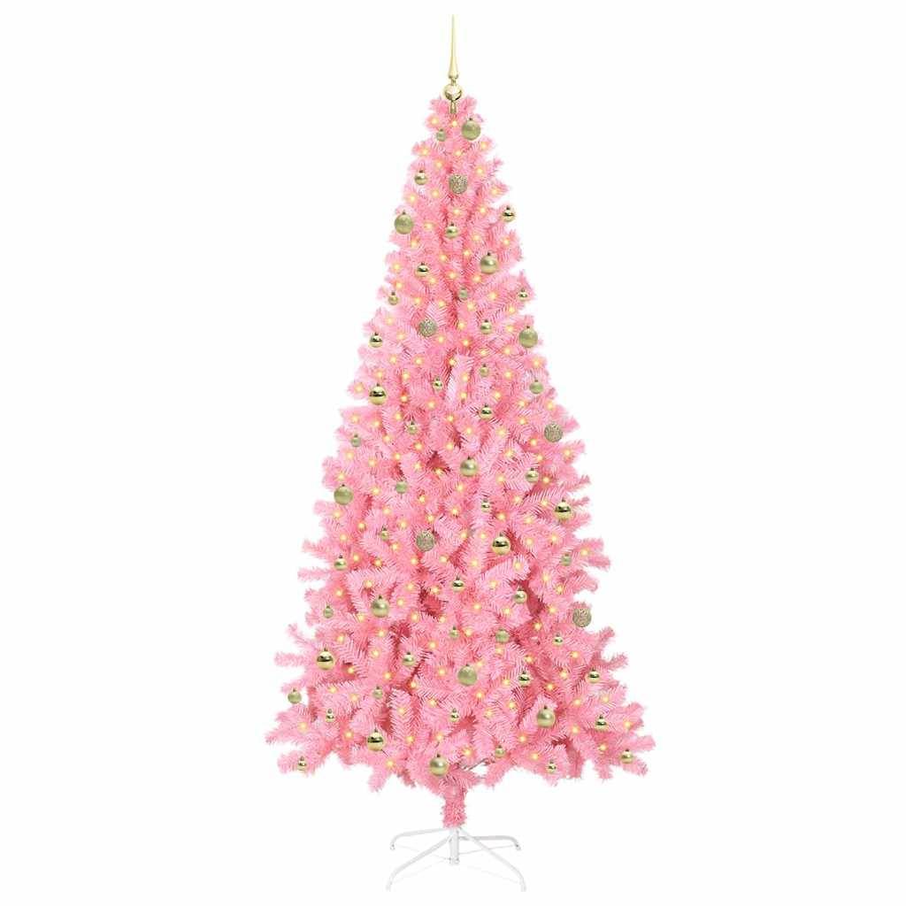 Vidaxl - Sapin de Noël Rose 240 cm PVC vidaXL 3396451 - Image 4