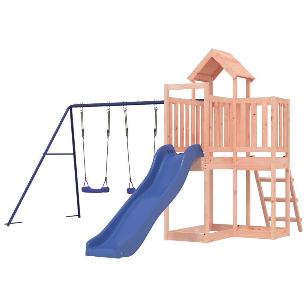 Helloshop26 - Aire de jeux d'extérieur balançoires toboggan portiques robuste jeux jardin 356 x 378 x 214 cm bois massif de douglas - Imagen 2