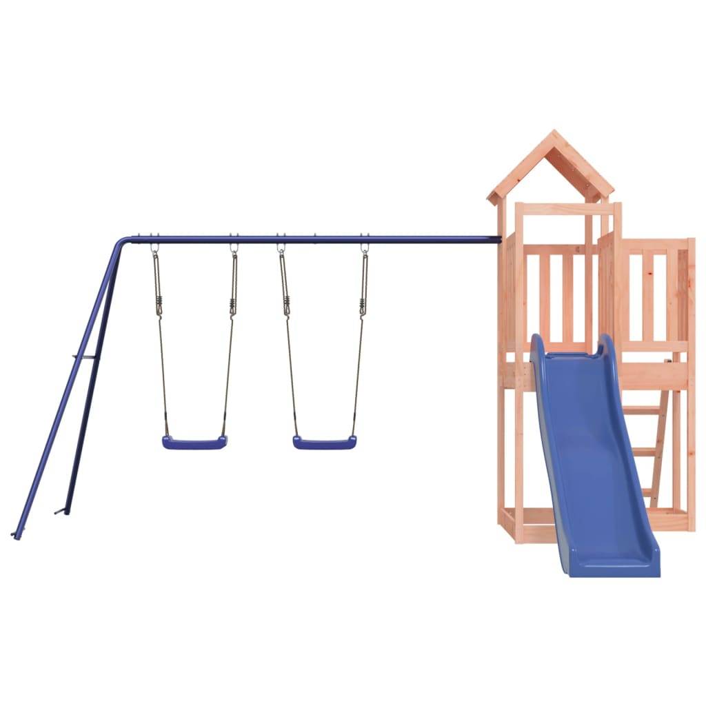 Helloshop26 - Aire de jeux d'extérieur balançoires toboggan portiques robuste jeux jardin 356 x 378 x 214 cm bois massif de douglas - Imagen 3