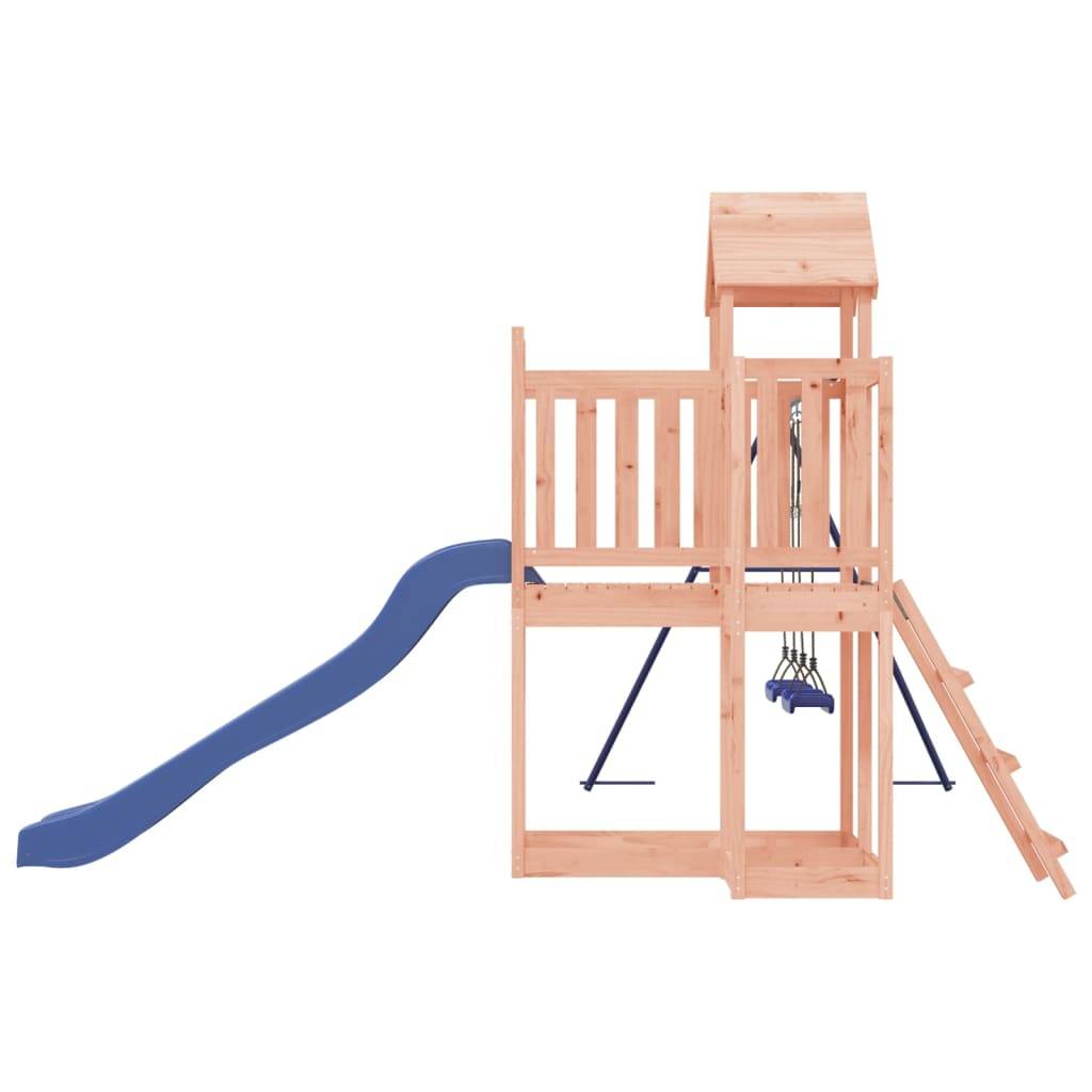Helloshop26 - Aire de jeux d'extérieur balançoires toboggan portiques robuste jeux jardin 356 x 378 x 214 cm bois massif de douglas - Imagen 4