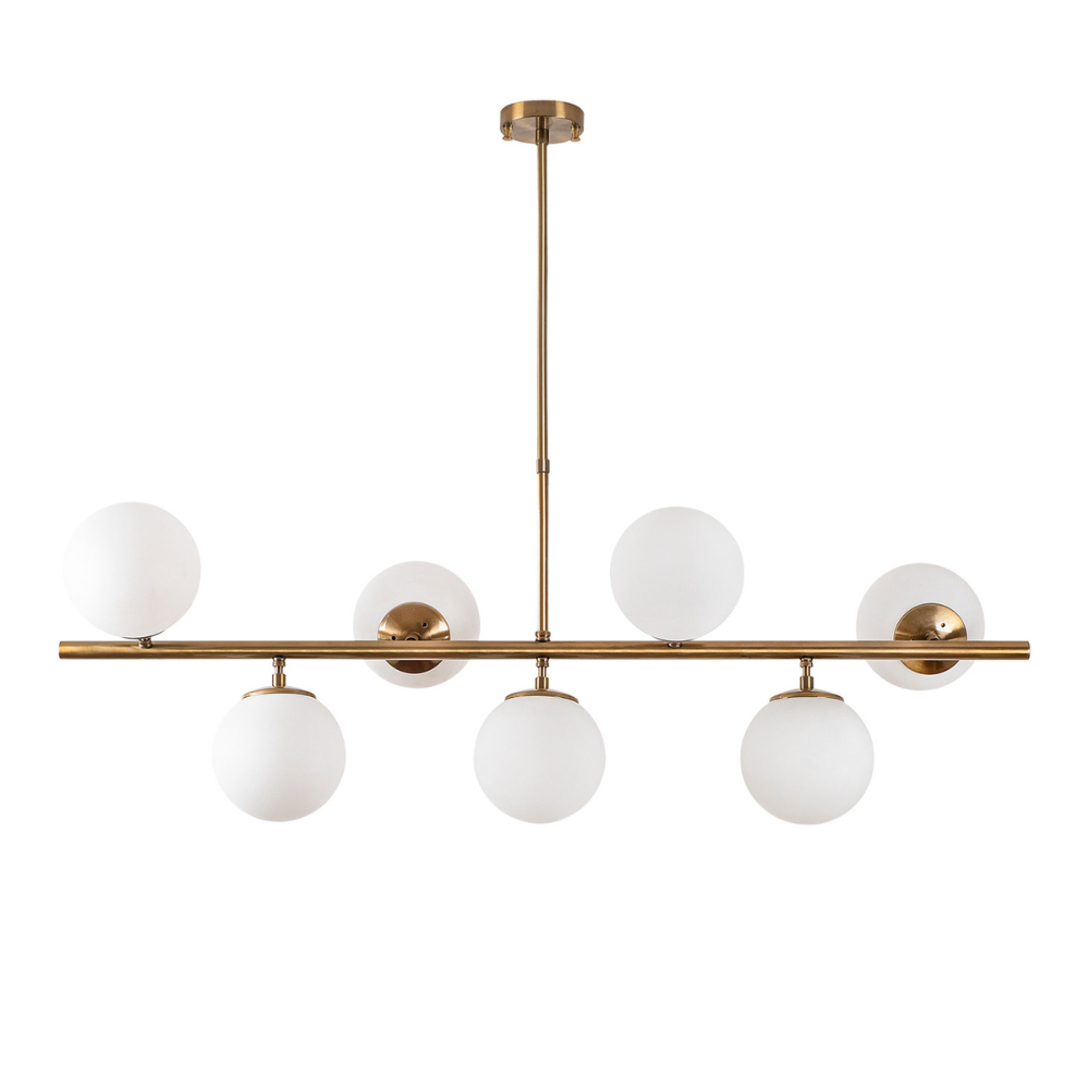 Concept Usine - Suspension dorée 7 lampes VICTOIRE