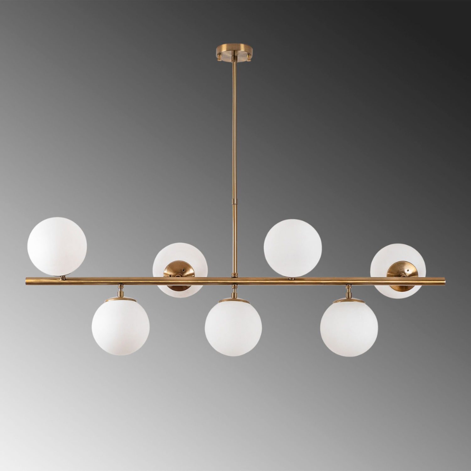 Concept Usine - Suspension dorée 7 lampes VICTOIRE - Image 4