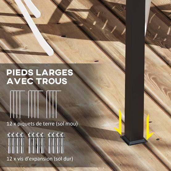 Pergola rétractable aluminium pour terrasse aménagement extérieur 597x358cm Gris foncé - ComfortXL Outdoor Living - Image 8