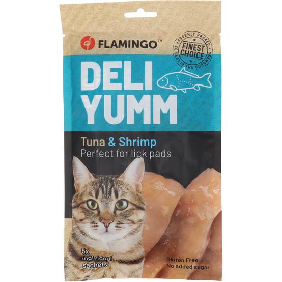 Friandises Deli Yumm Pâté avec thon et crevette 5 sticks de 14 g pour chat - Image 1