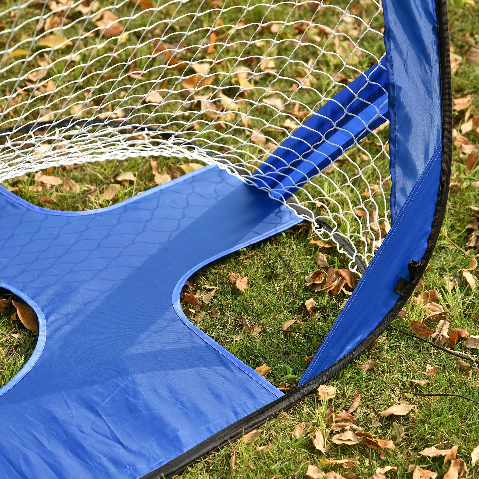 Buts de football, but pliable, filet de football portable, lot de 2 mini buts, mobile avec sac de transport, pliable, bleu, 123 x 80 x 80 cm - Image 9