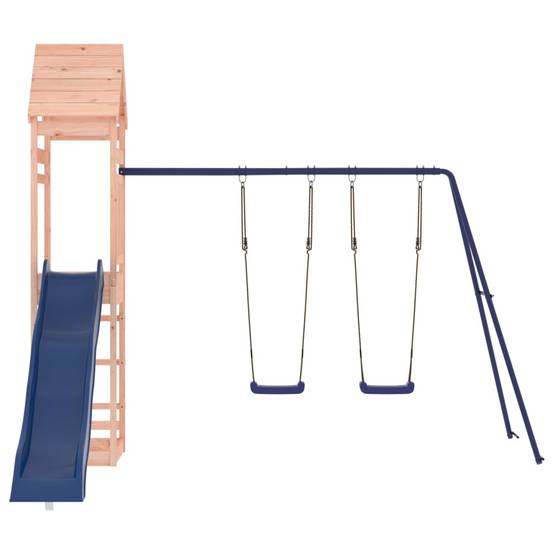 Helloshop26 - Aire de jeux d'extérieur balançoires toboggan portiques robuste jeux jardin 316 x 363 x 264 cm bois massif de douglas - Imagen 4