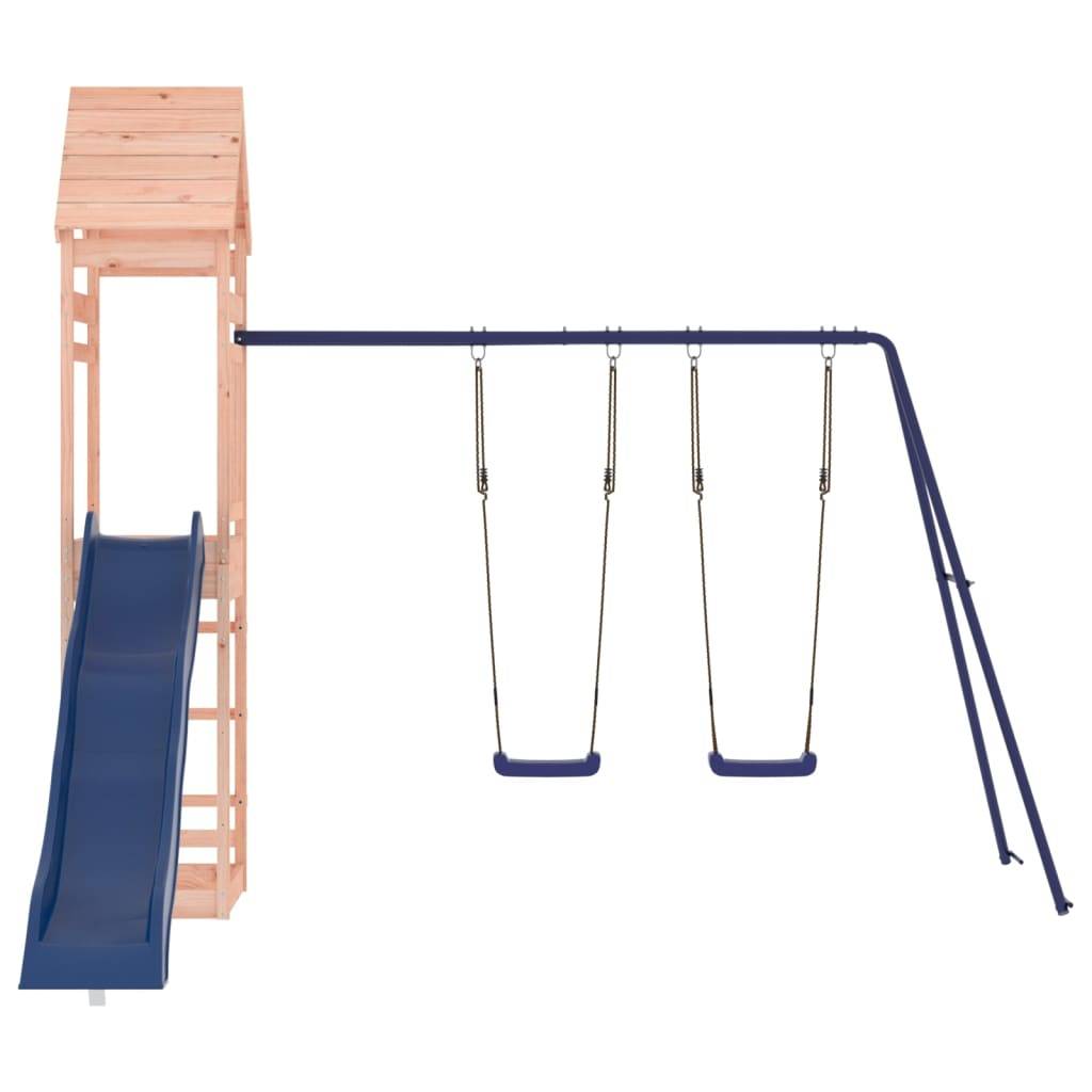 Helloshop26 - Aire de jeux d'extérieur balançoires toboggan portiques robuste jeux jardin 316 x 363 x 264 cm bois massif de douglas - Imagen 4