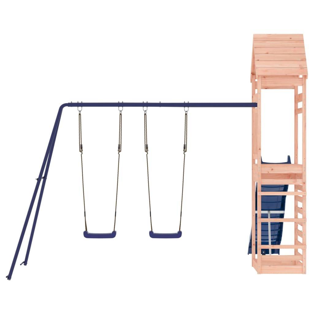 Helloshop26 - Aire de jeux d'extérieur balançoires toboggan portiques robuste jeux jardin 316 x 363 x 264 cm bois massif de douglas - Imagen 3
