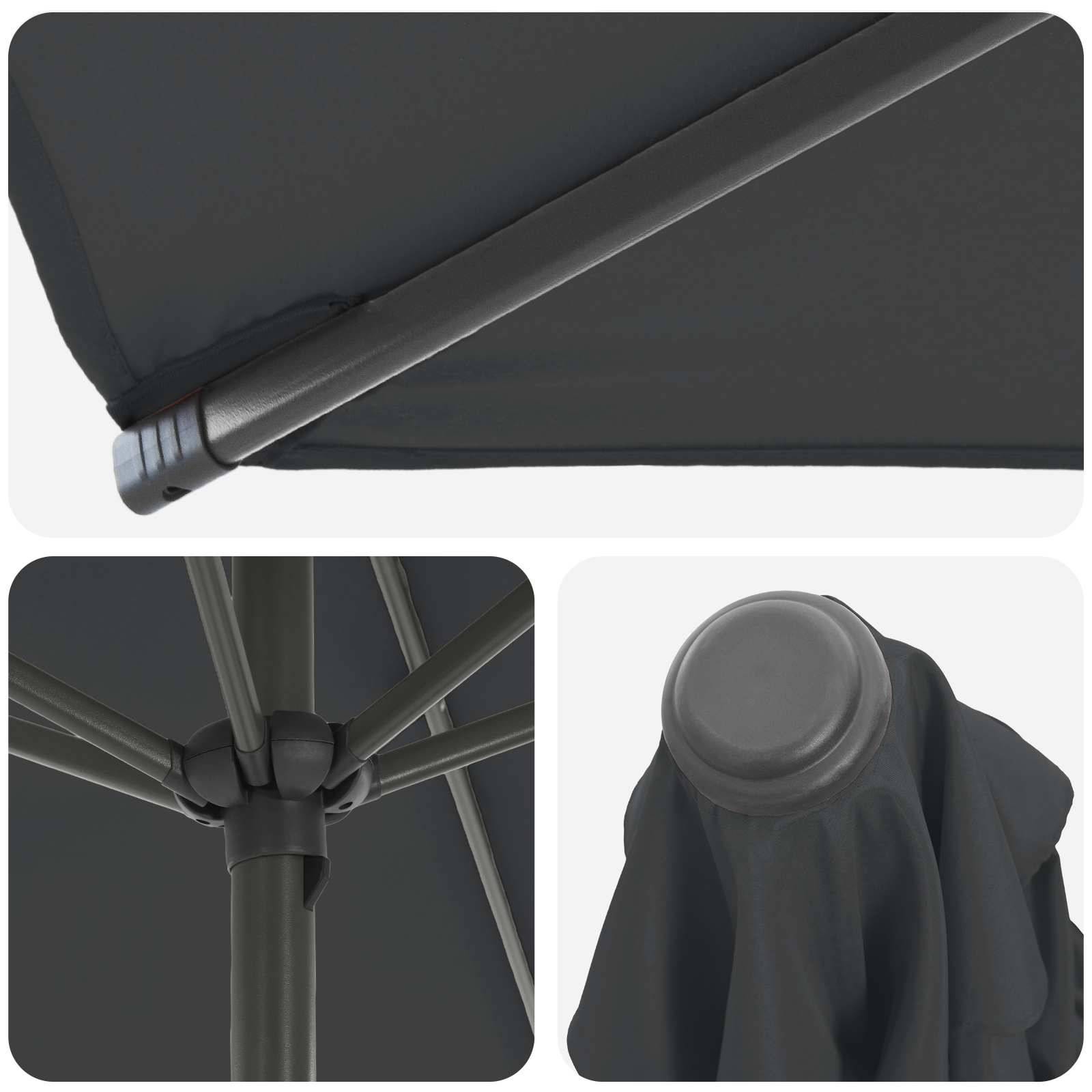 PANGIVO - Parasol de jardin polyester anthracite 290 x 190 x 228 cm - PANGIVO - Image 5