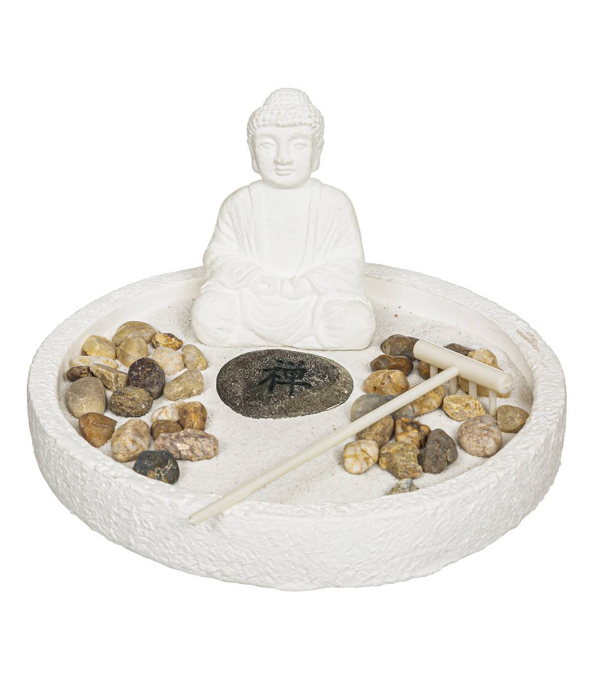 Jardin Zen Bouddha sur un plateau avec décorations - Image 1