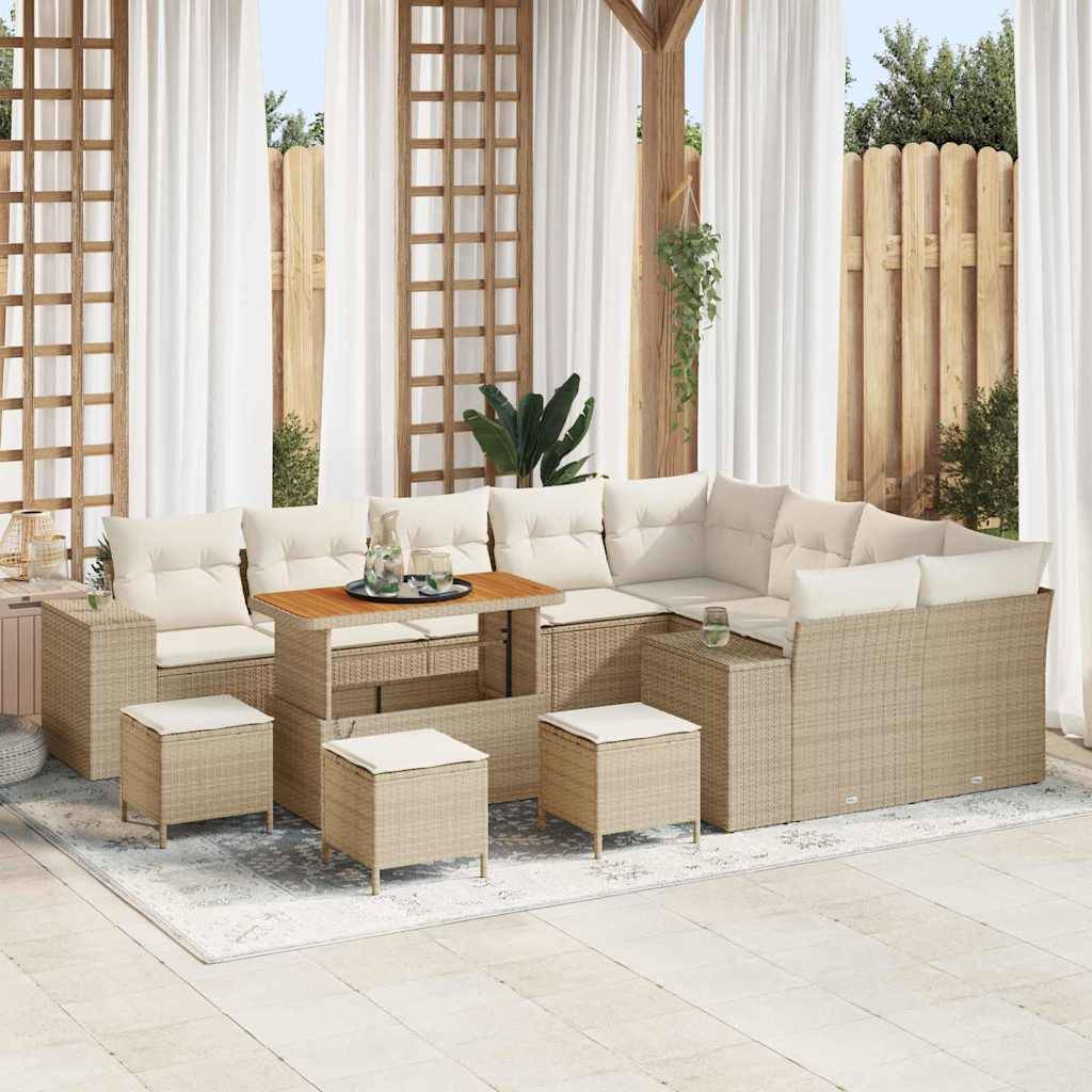 ComfortXL - Salon de Jardin Confortable 12 Places, Set Complet en Résine Tressée Beige – ComfortXL Outdoor Living