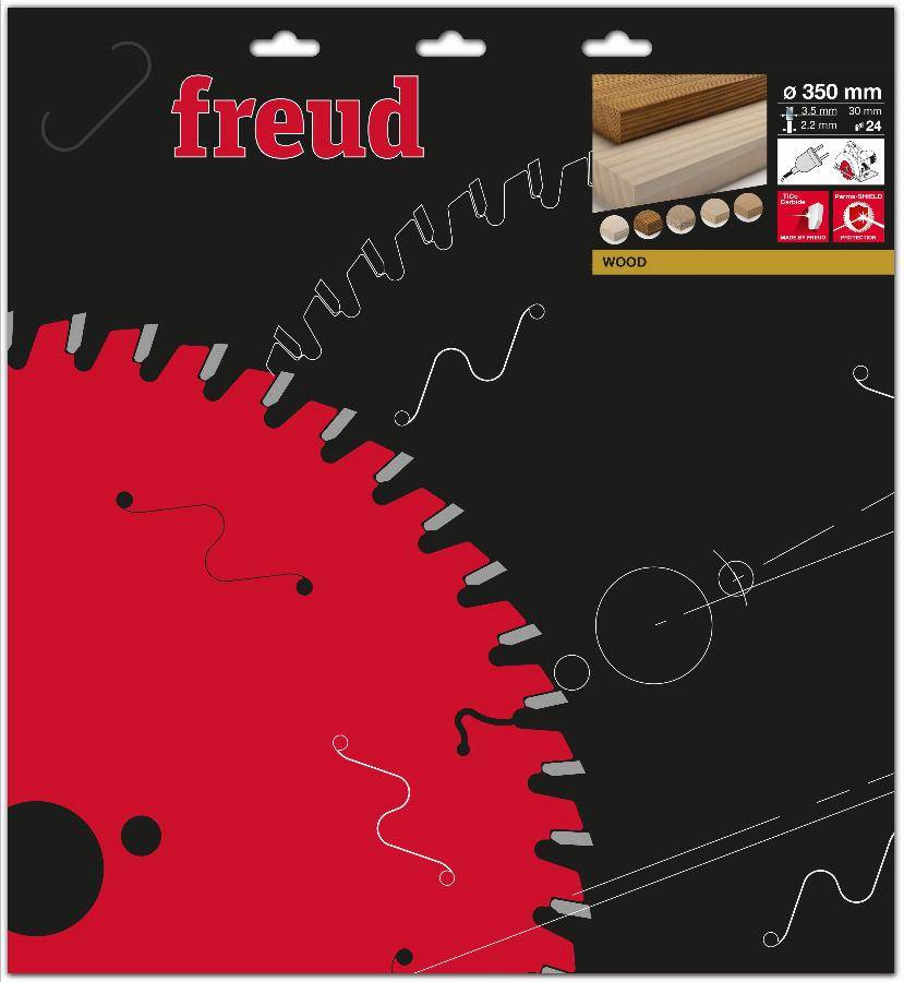 Lame pour scie circulaire portative FREUD - Ø350 3,5/2,2 AL30 Z24 BA 20° - F03FS09742 -FR32W001H