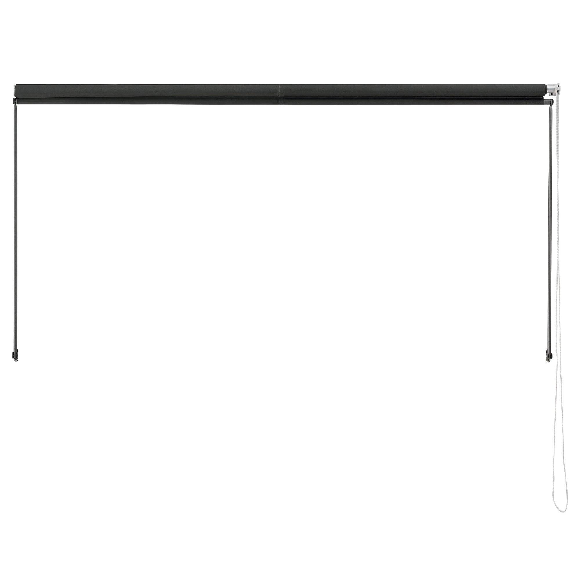 Helloshop26 - Brise-soleil pare-soleil auvent pour fixer au mur rétractable armature en acier polyester 350 x 120 cm gris - Imagen 4