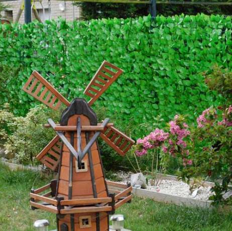 James Grass - France Green - Haie artificielle feuillage rosier, Long 39 m, Hauteur 1 m - Imagen 1