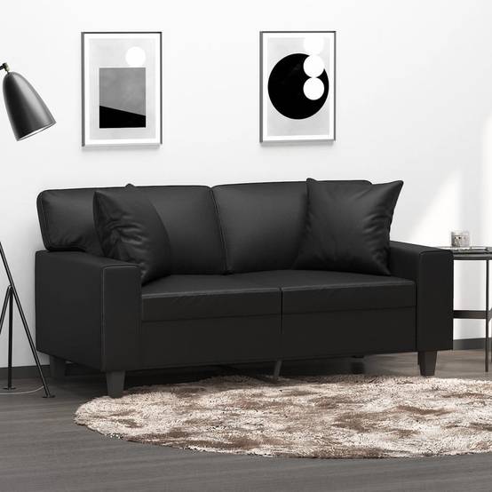 Lot de 2 coussins décoratifs noir 40 X 40 cm - Prolenta Premium - Image 1