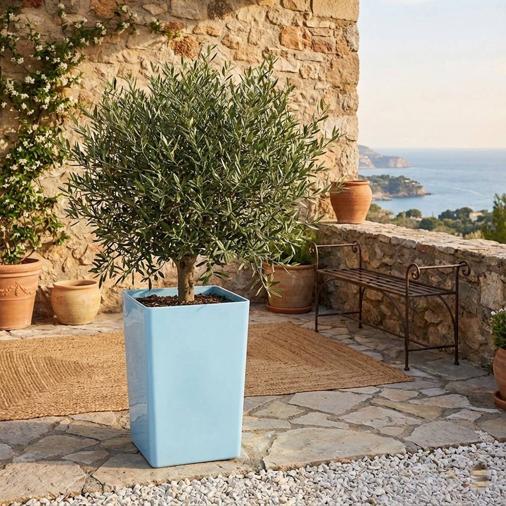 Pot de fleur carré suerte h 67 cm-plast'up rotomoulage - Image 3