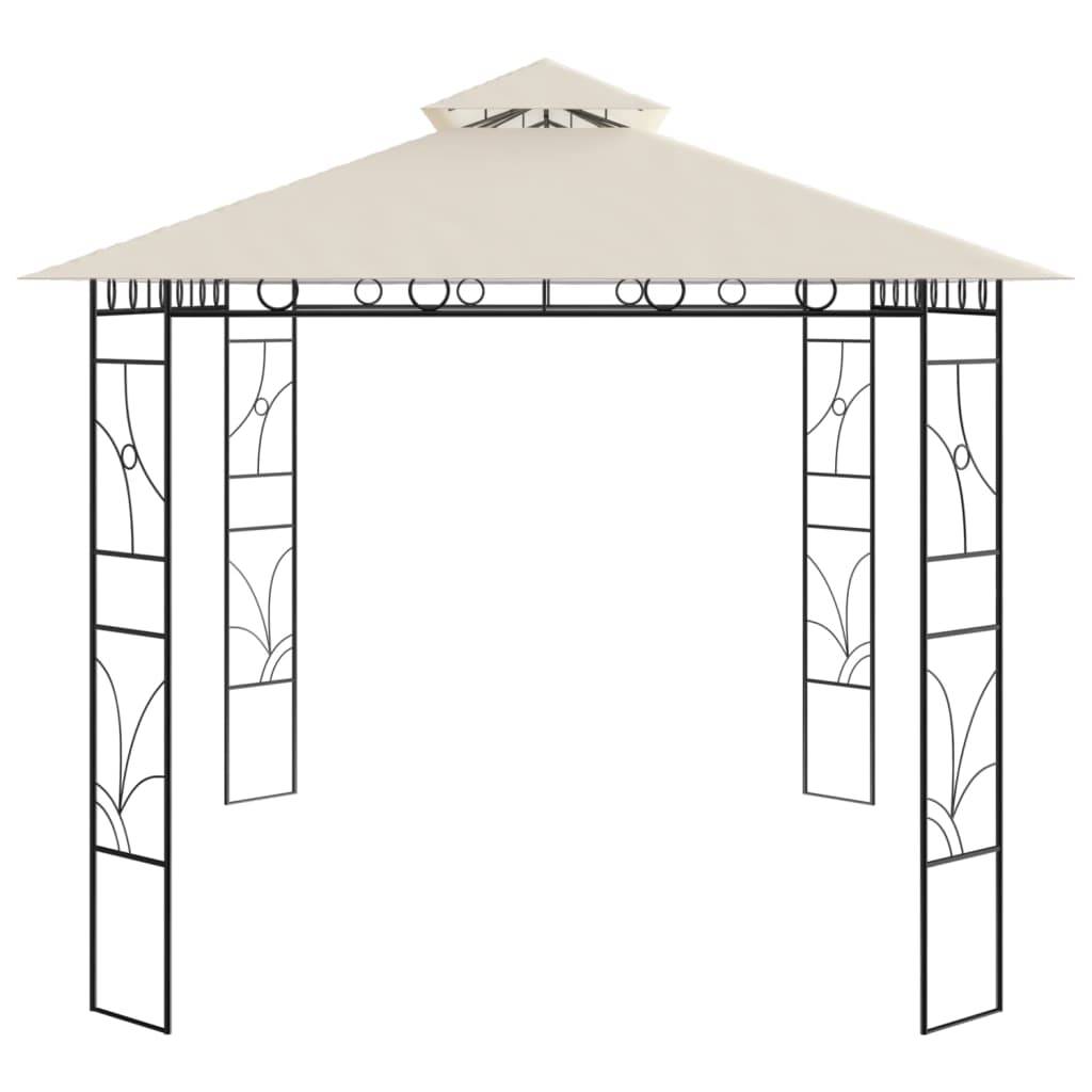 Pergola Jardin - Tonnelle de jardin - Belvédère 4x3x2,7 m Crème 160 g/m² MI46 - Image 3