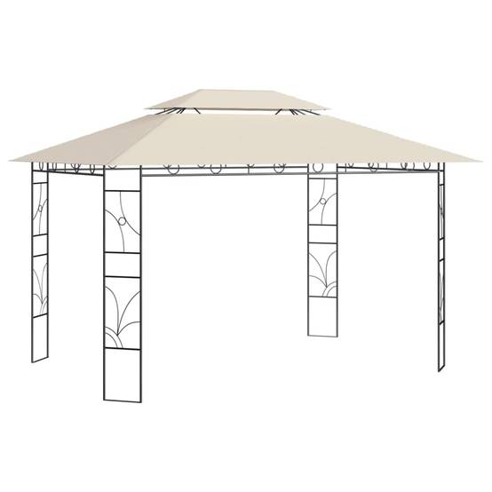 Pergola Jardin - Tonnelle de jardin - Belvédère 4x3x2,7 m Crème 160 g/m² MI46 - Image 2